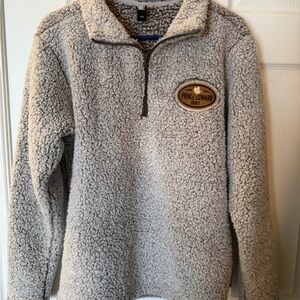 Gray Sherpa Quarter-Zip Pullover